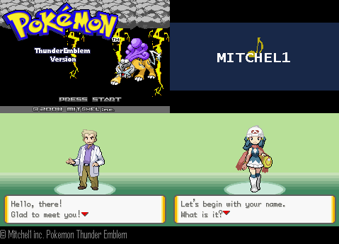 Pokemon Thunder Emblem GBA ROM Hacks 