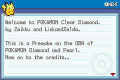 Pokemon Clear Diamond GBA ROM Hacks 
