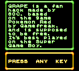 Pokemon Grape GBC ROM Hacks 