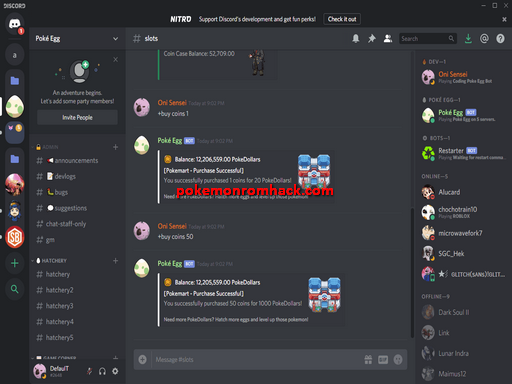 Poke Egg Discord Bot PC Hacks 