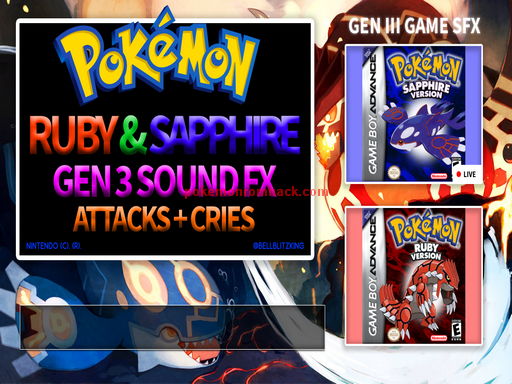 Pokemon Attack SFX Pack Gens 1 to 5 Updated PC Hacks 