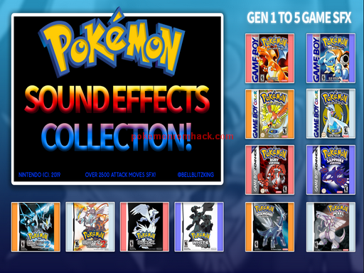 Pokemon Attack SFX Pack Gens 1 to 5 Updated PC Hacks 