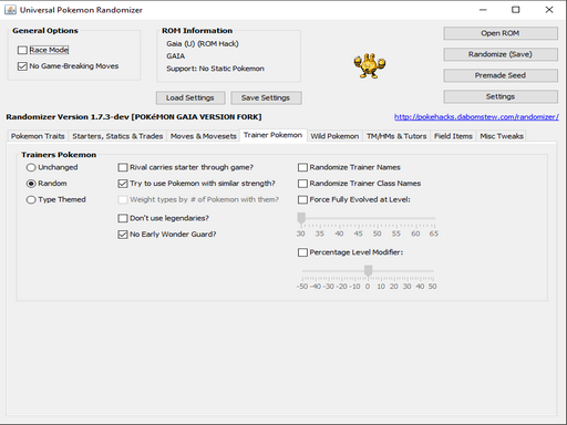 Universal Pokemon Randomizer Gaia PC Hacks 