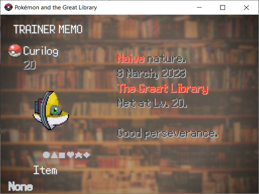 Pokemon and the Great Library RMXP Hacks 
